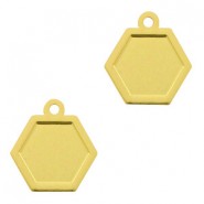 Colgante de metal Hexágono 12x11mm - Dorado